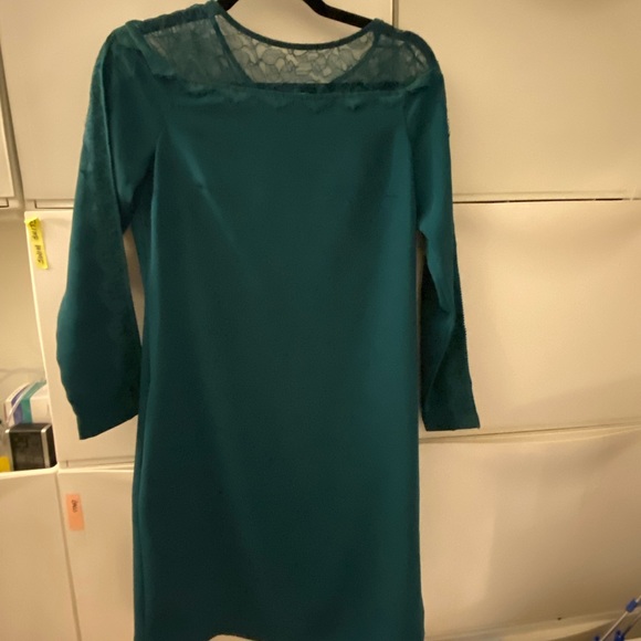 Reiss Dresses & Skirts - Deep green lace-detailed midi dress by Reiss